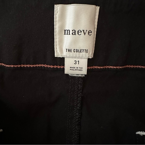 MAEVE The Colette Crop Wide-Leg Pants Contrast-Stitch Edition Size 31 Boho - Picture 8 of 10